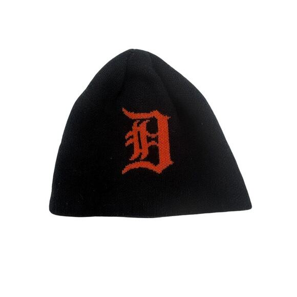 Detroit Tigers Old English D Knit Beanie Black Orange Fan Favorite OSFA - Picture 7 of 7
